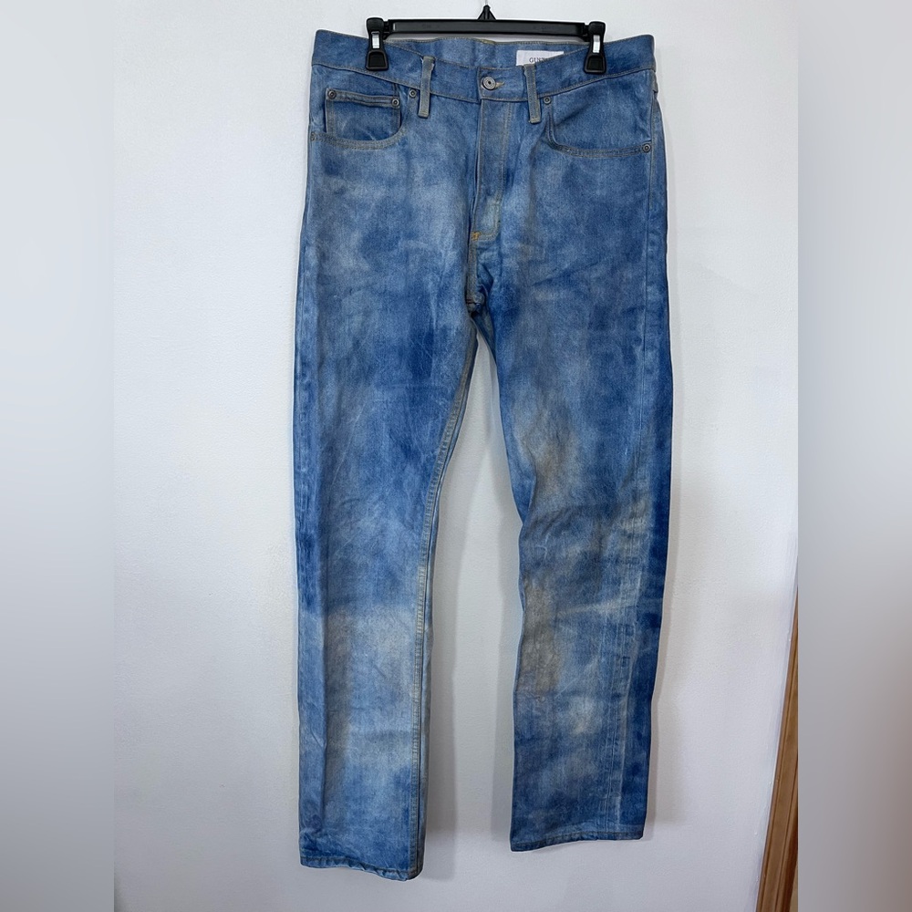 Gustin Selvedge Denim Jeans California Raw Button Fly Straight Men 36